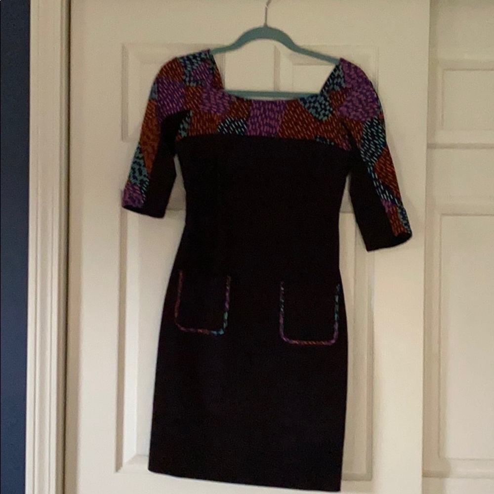 Plum velvet with pretty silk pattern Zac Posen